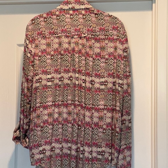 Mauve from Anthropologie button down blouse - Picture 4 of 4